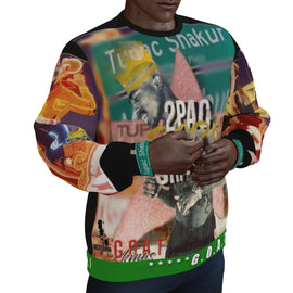 G.O.A.T KING's 2Pac Shakur 2023 crew neck sweatshirt All-Over Print Men's Thicken Sweater - WestXSREZ & Electronics