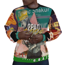 G.O.A.T KING's 2Pac Shakur 2023 crew neck sweatshirt All-Over Print Men's Thicken Sweater - WestXSREZ & Electronics