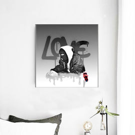 *SKI-MASK LOVE * [ FADED ] Framed Single Piece Mural | Square - WestXSREZ & Electronics