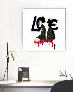 "Ski mask Love" A Dom Sinatra Original Canvas Print Framed Single Piece Mural | Square For WESTXSREZ - WestXSREZ & Electronics