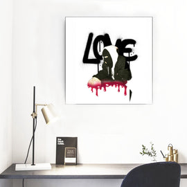 "Ski mask Love" A Dom Sinatra Original Canvas Print Framed Single Piece Mural | Square For WESTXSREZ - WestXSREZ & Electronics