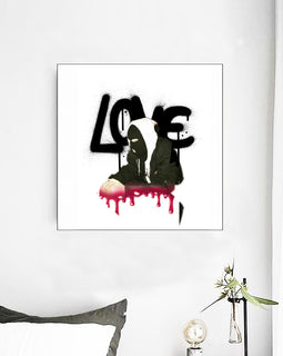 "Ski mask Love" A Dom Sinatra Original Canvas Print Framed Single Piece Mural | Square For WESTXSREZ - WestXSREZ & Electronics