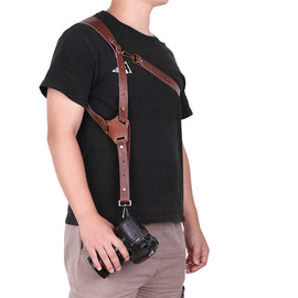 Genuine Leather Camera Shoulder Strap Adjustable - West XSREZ Electronics